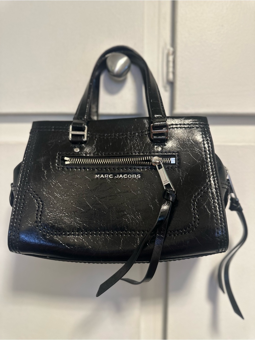 Marc Jacobs Black Leather Top-Handle Satchel
